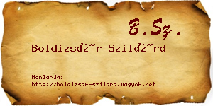 Boldizsár Szilárd névjegykártya