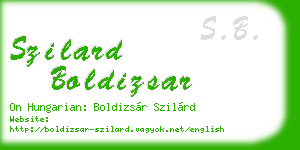szilard boldizsar business card