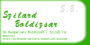 szilard boldizsar business card